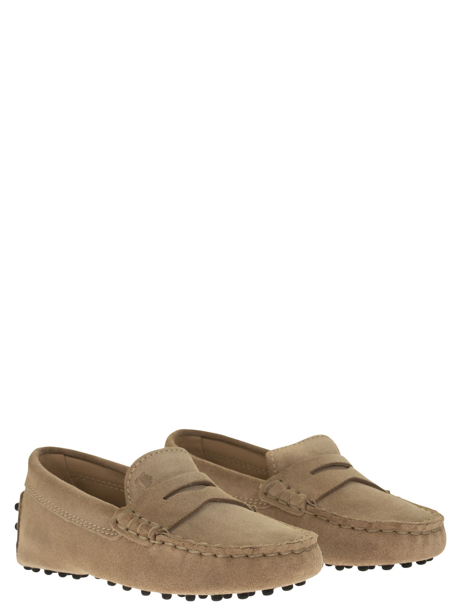 Tod's Slip-on Suede Loafers In Brown