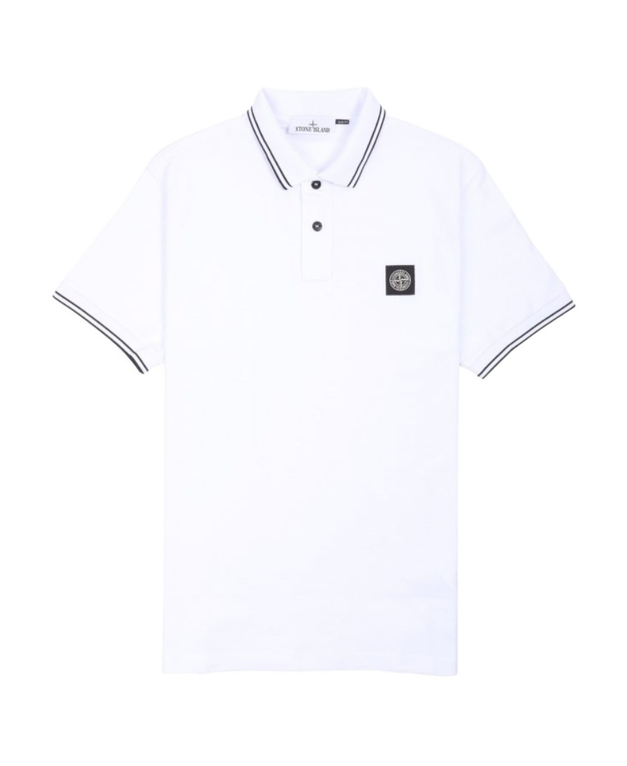 STONE ISLAND POLO SHIRT WITH LAPEL SHORT SLEEVE