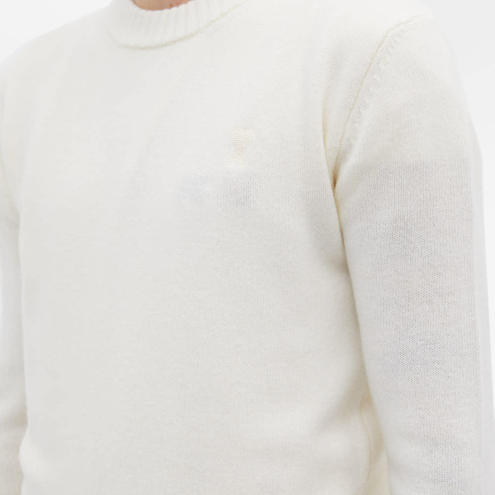 Shop Ami Alexandre Mattiussi Long-sleeve Merino-wool Jumper In White