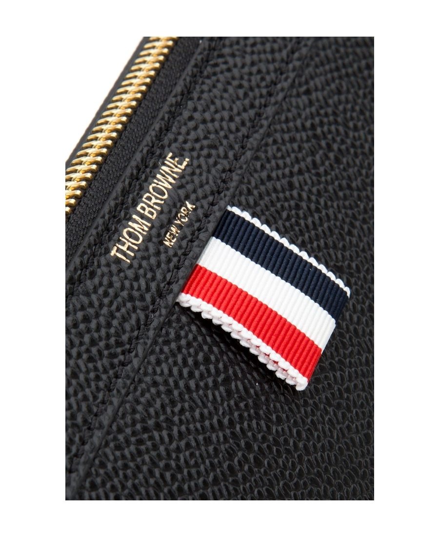 Thom Browne Medium Document Holder With Iconic Logo In Black