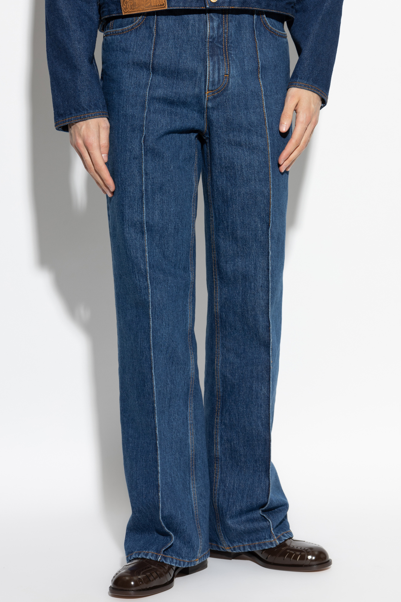 Bally Belt Loop Denim Trousers In Blue