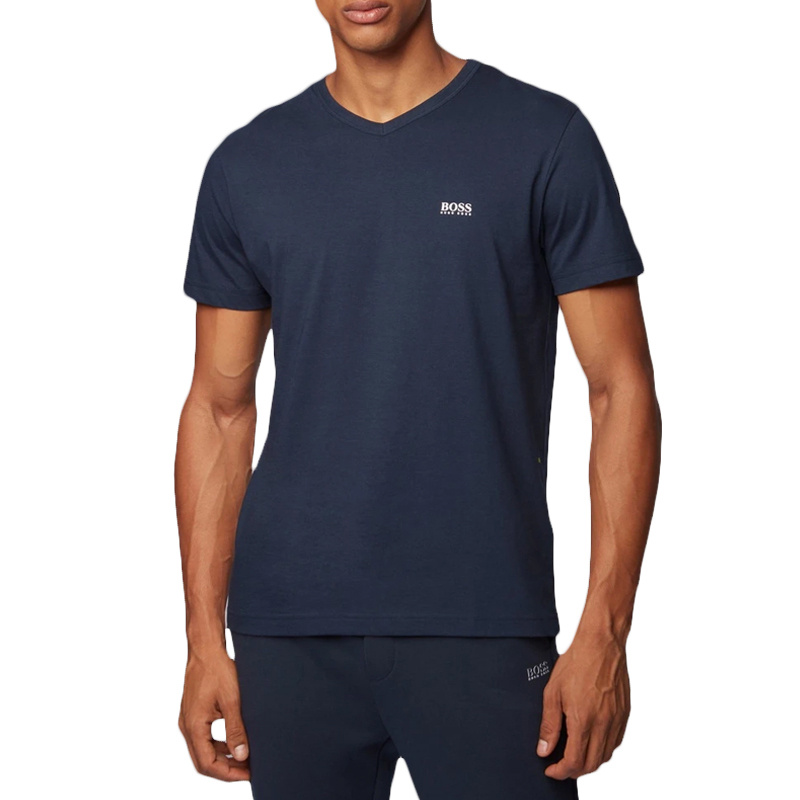 Hugo Boss V-collar T-shirt In Black