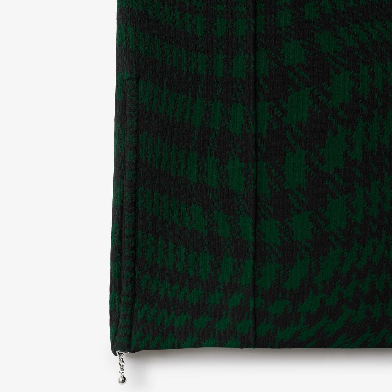 Burberry Houndstooth-pattern Wide-leg Trousers In Black