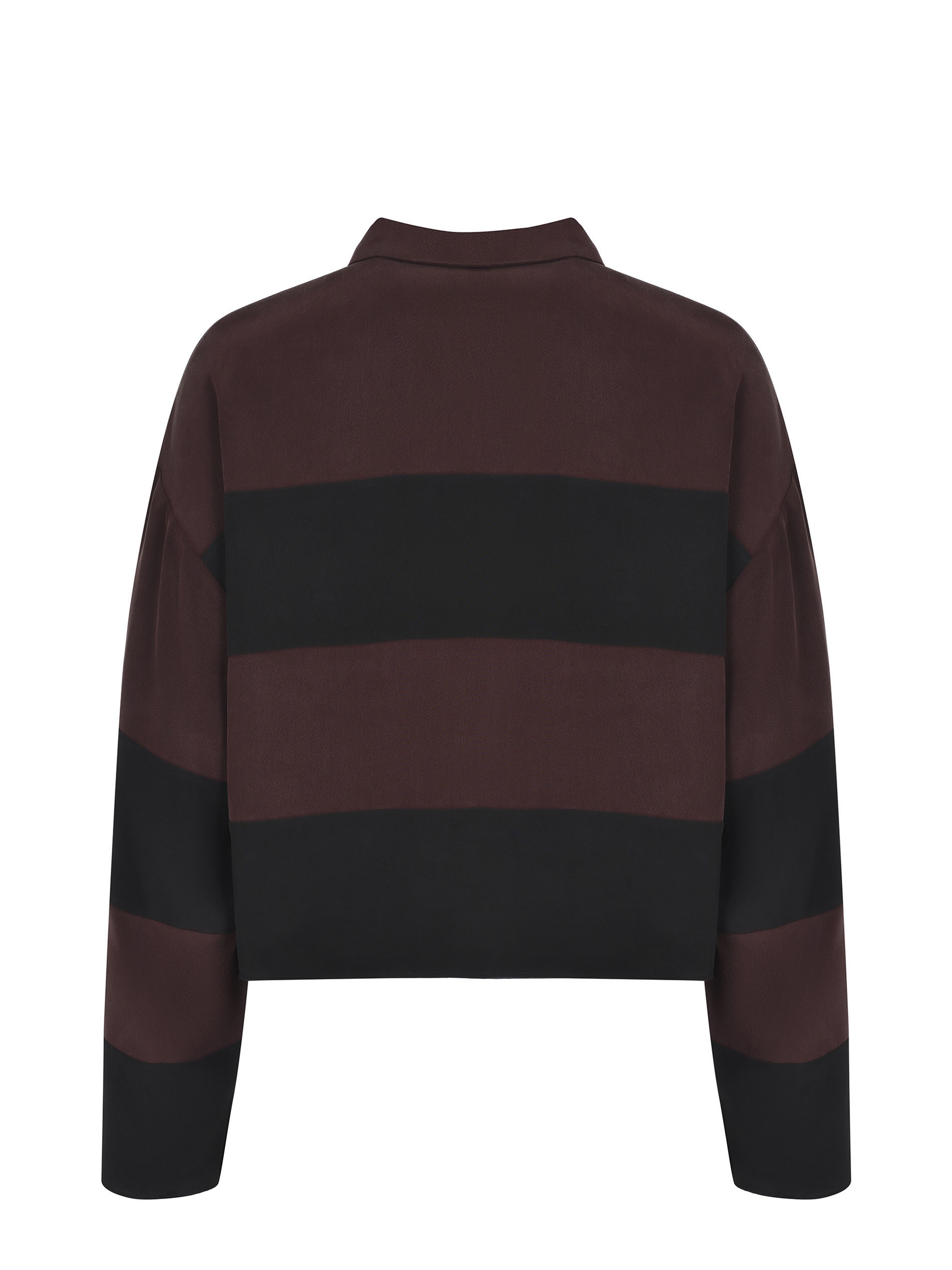 Alysi Long-sleeved Polo Shirt In Brown