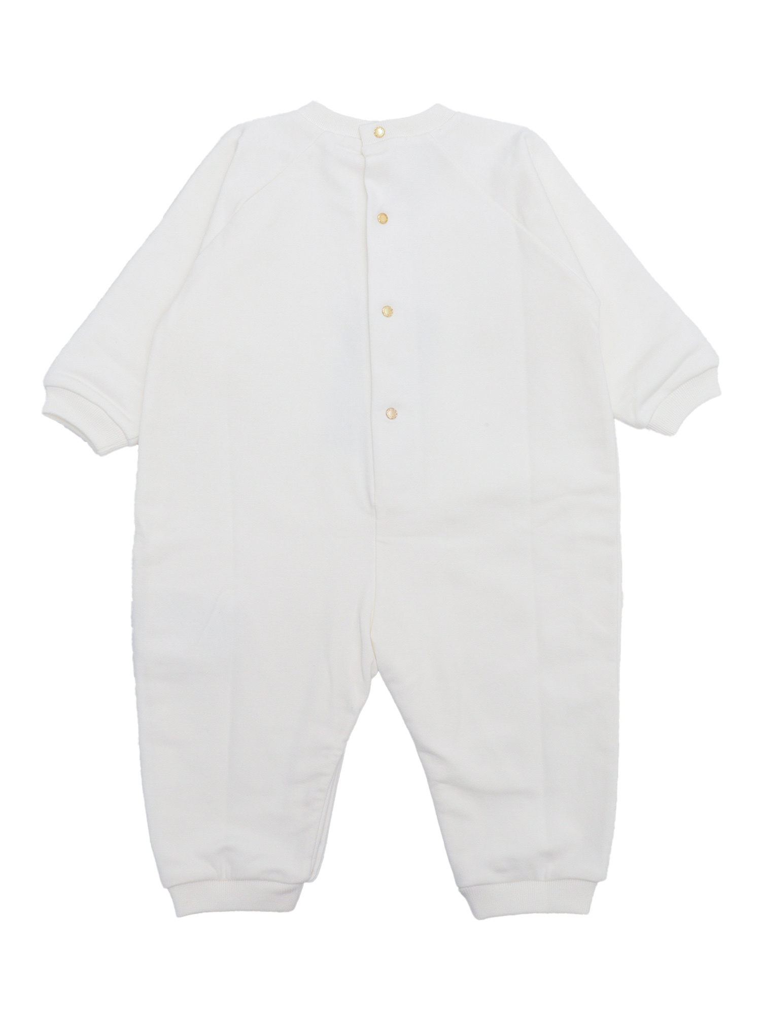 VERSACE VERSACE KIDS MEDUSA HEAD-EMBROIDERED CREWNECK ROMPER