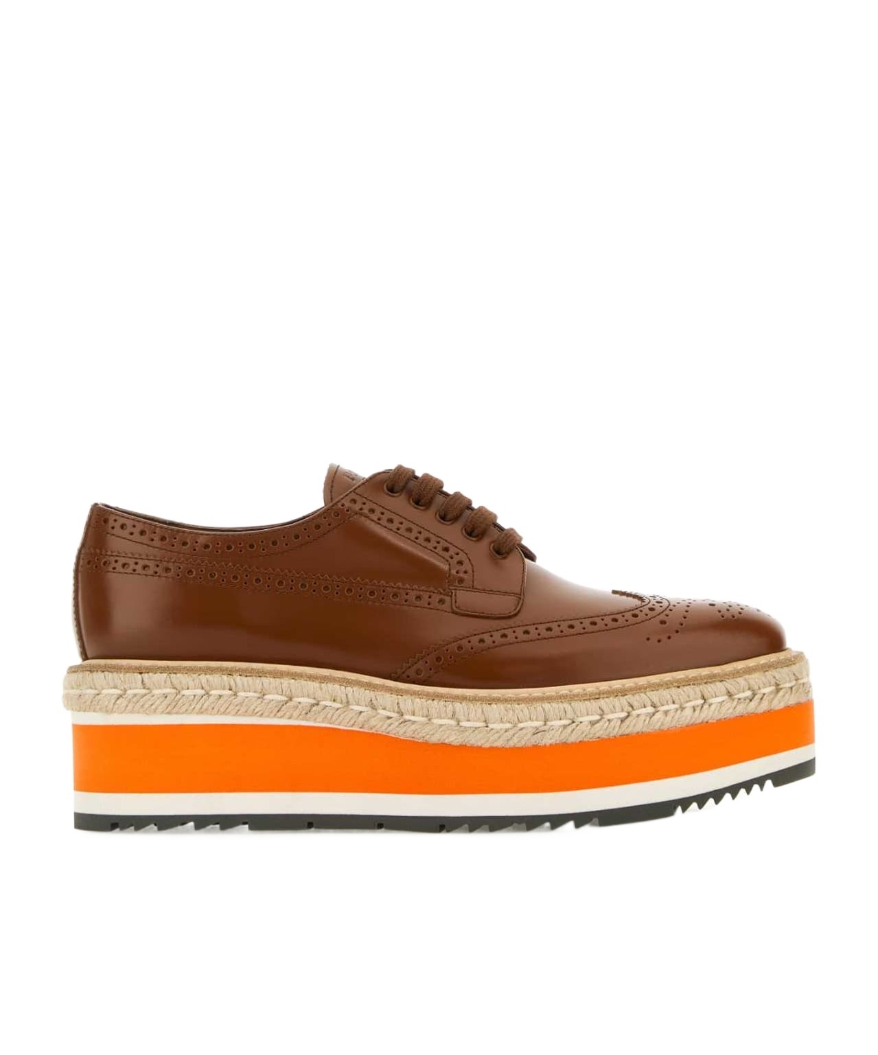 Prada Spazzolato Re-edition Platform Wingtip Loafers