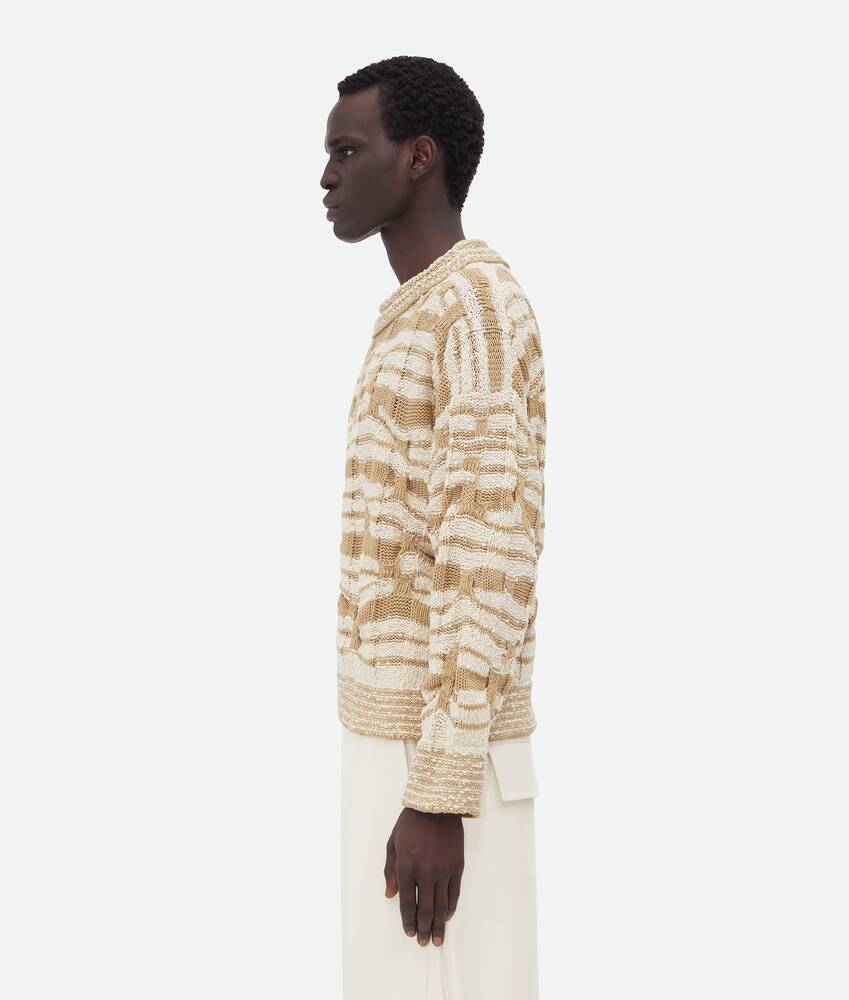 Bottega Veneta Embroidered Cotton Blend Sweater In Multicolor