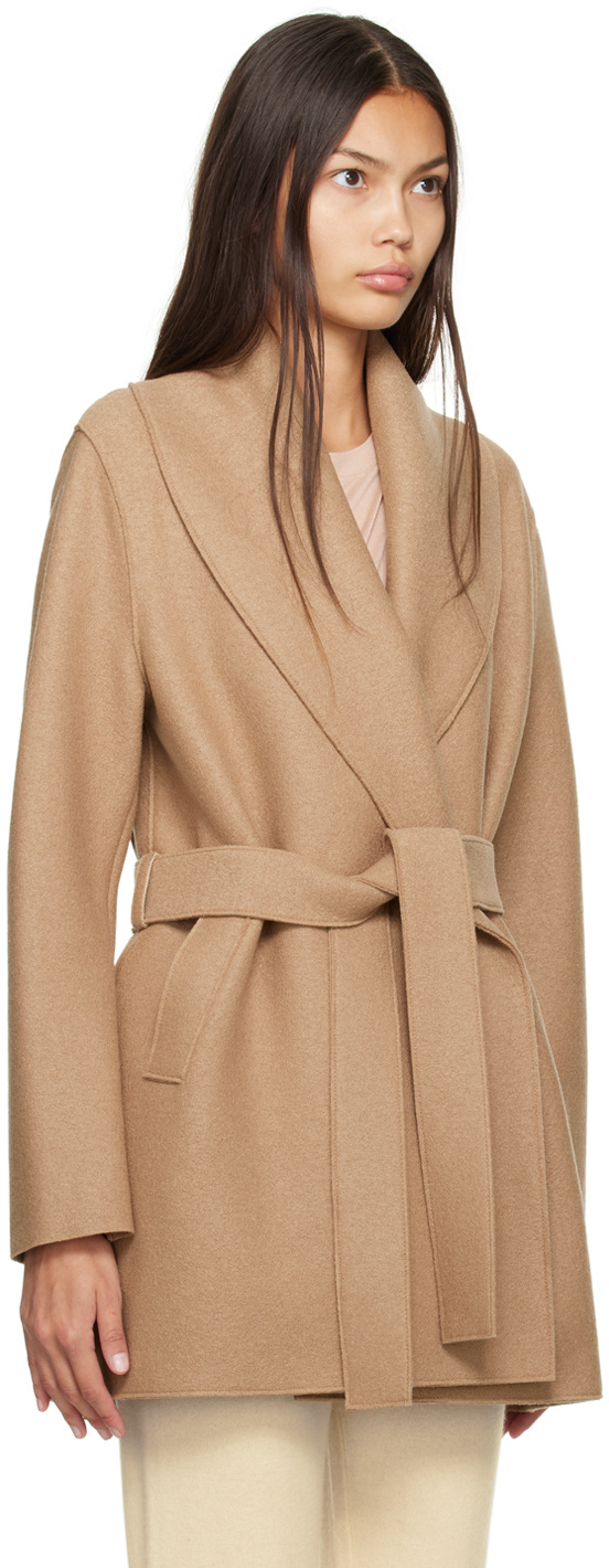 Harris Wharf London Volcano Coat In Nude