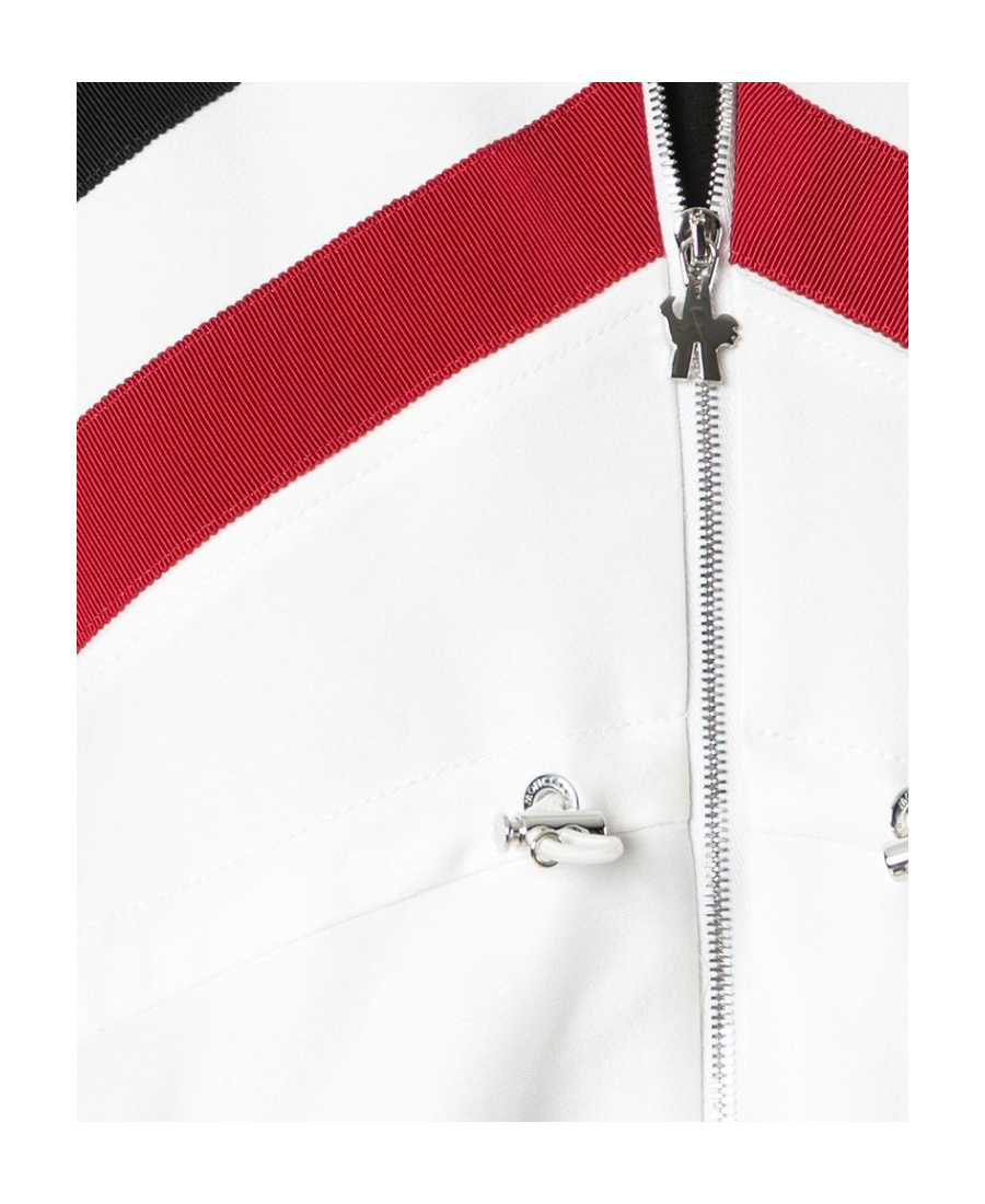 Moncler Striped Horn-shaped Casual Jacket In White