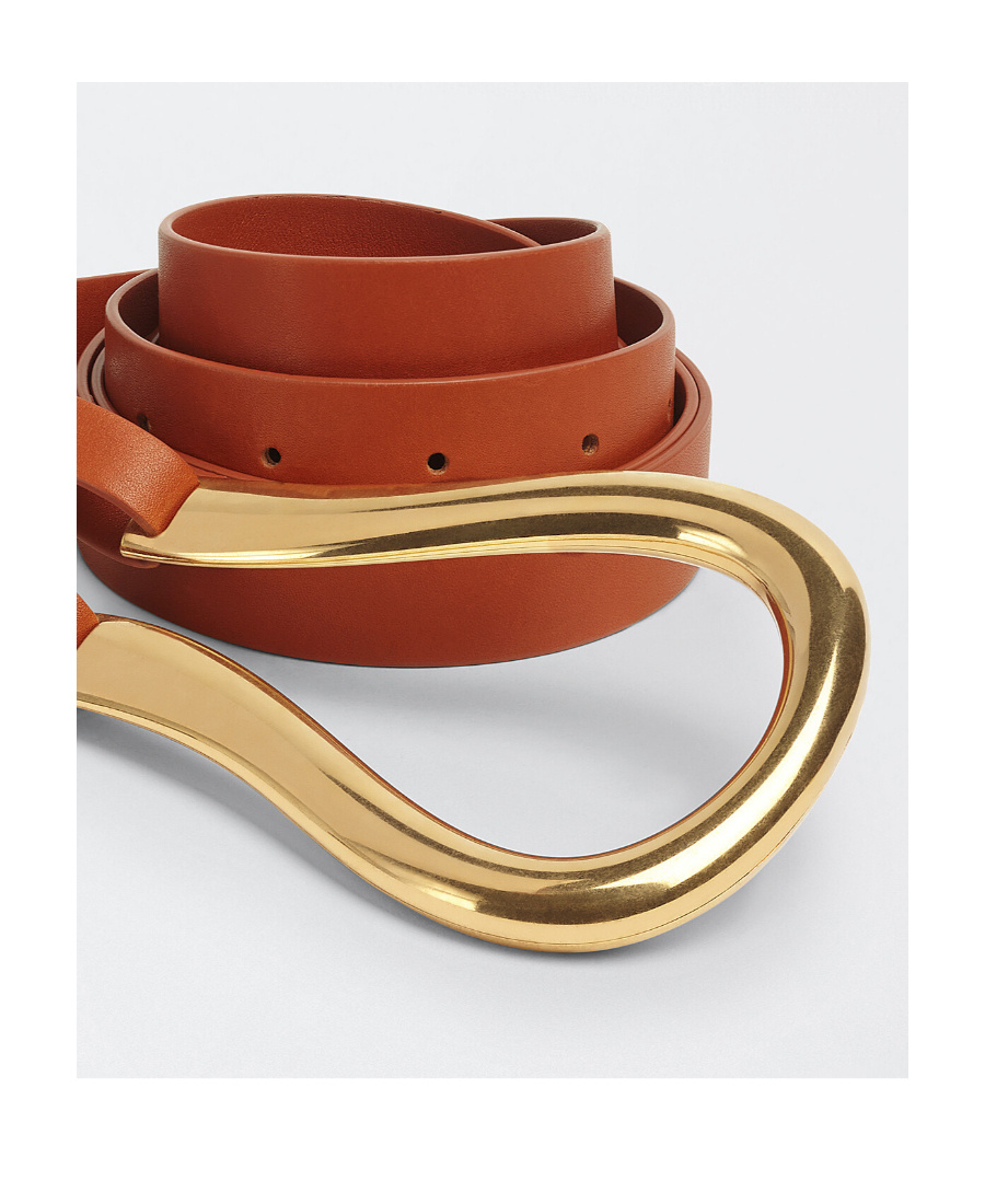 Bottega Veneta Double-strap Leather Belt In Brown