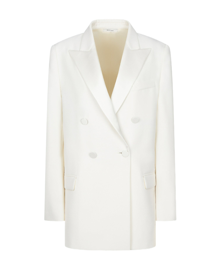 Red Valentino Virgin Wool Double-breasted Coat In White