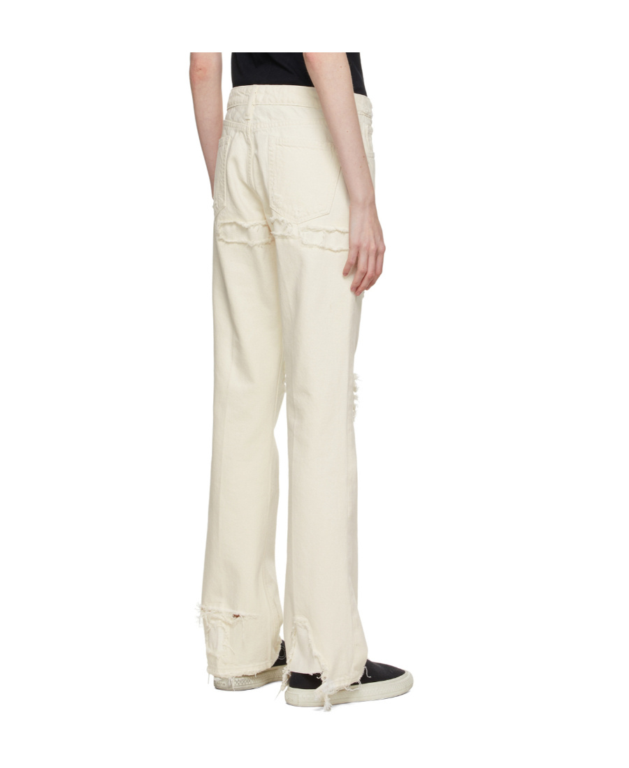 Frame Off-white 'the Low Boot' Jeans In White