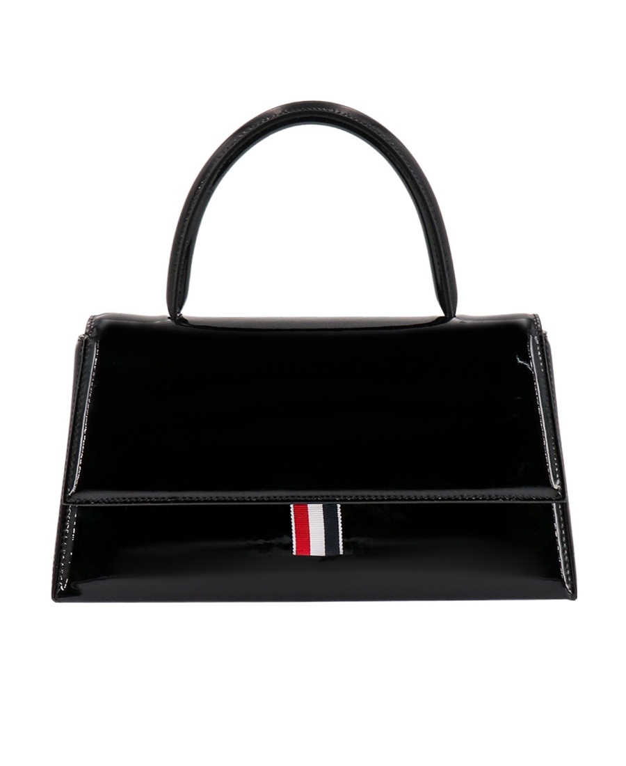 Thom Browne Signature-web Detail Handbag In Black