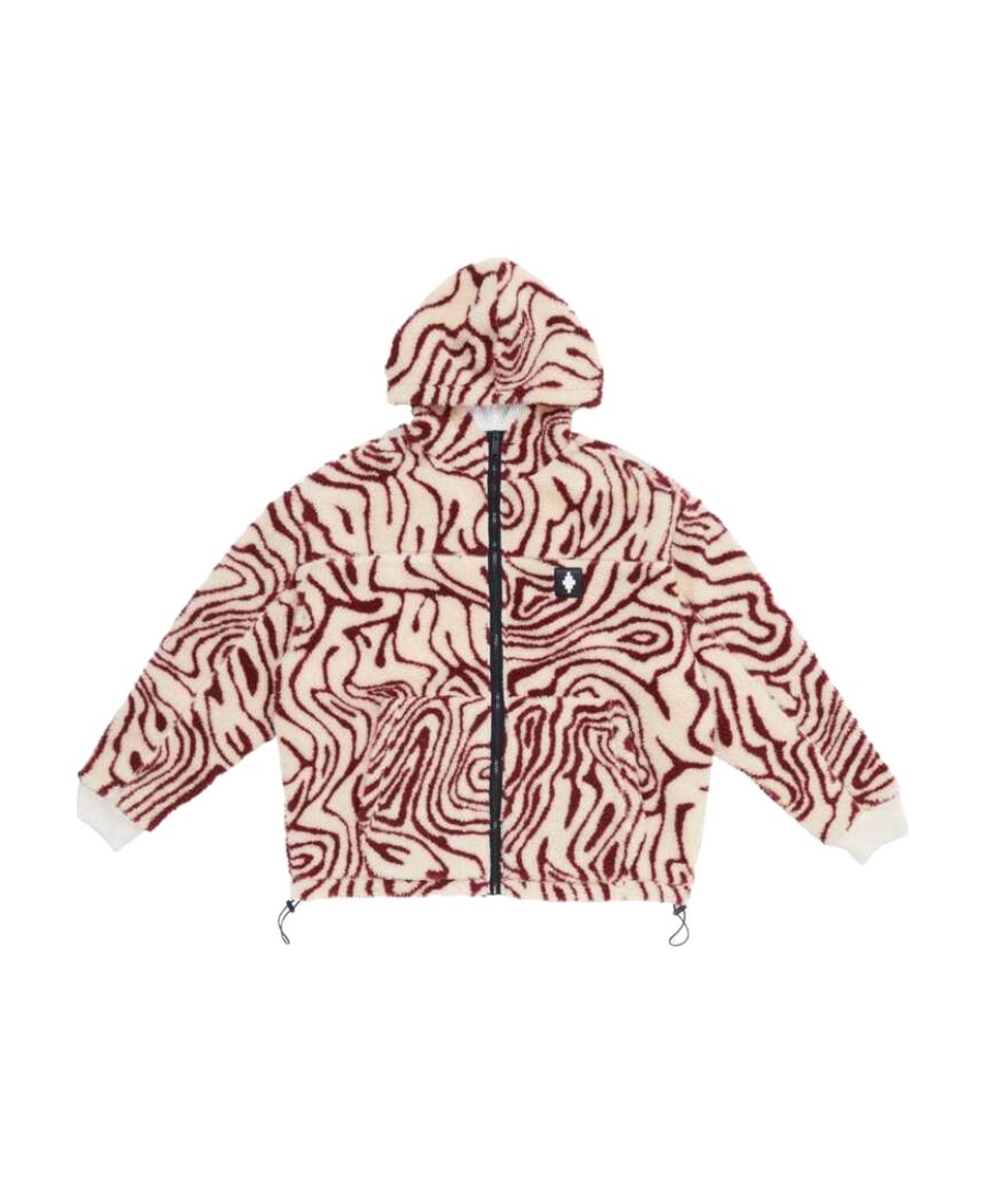 MARCELO BURLON COUNTY OF MILAN PRINTED FLEECE JACKET