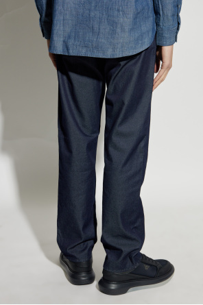 Giorgio Armani Belt-loop Casual Pants In Black