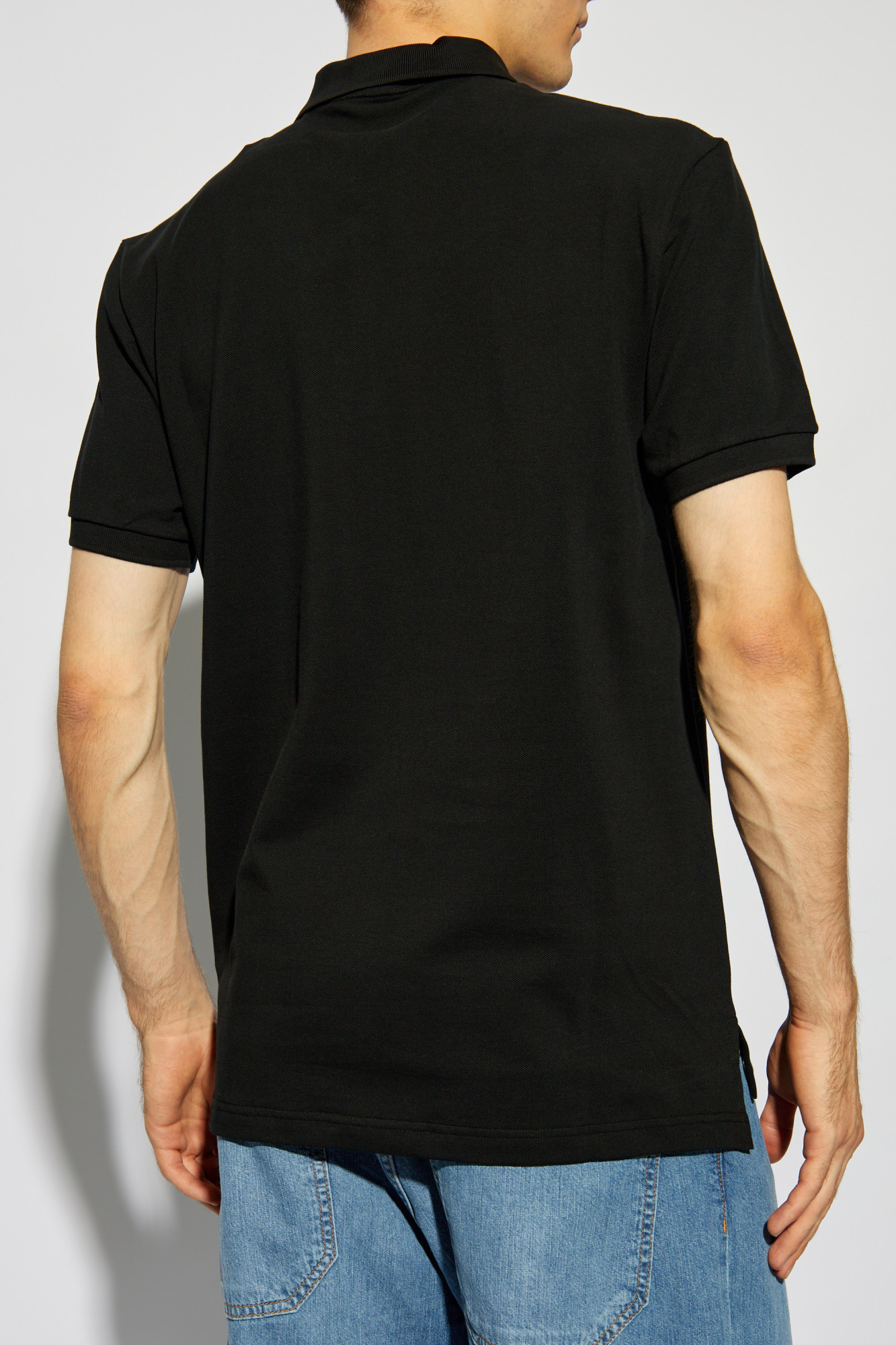 Moschino Short-sleeved Polo Shirt In Black