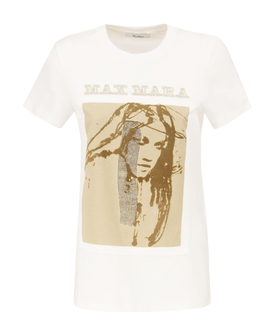 Max Mara Pattern Printed T-shirt In White