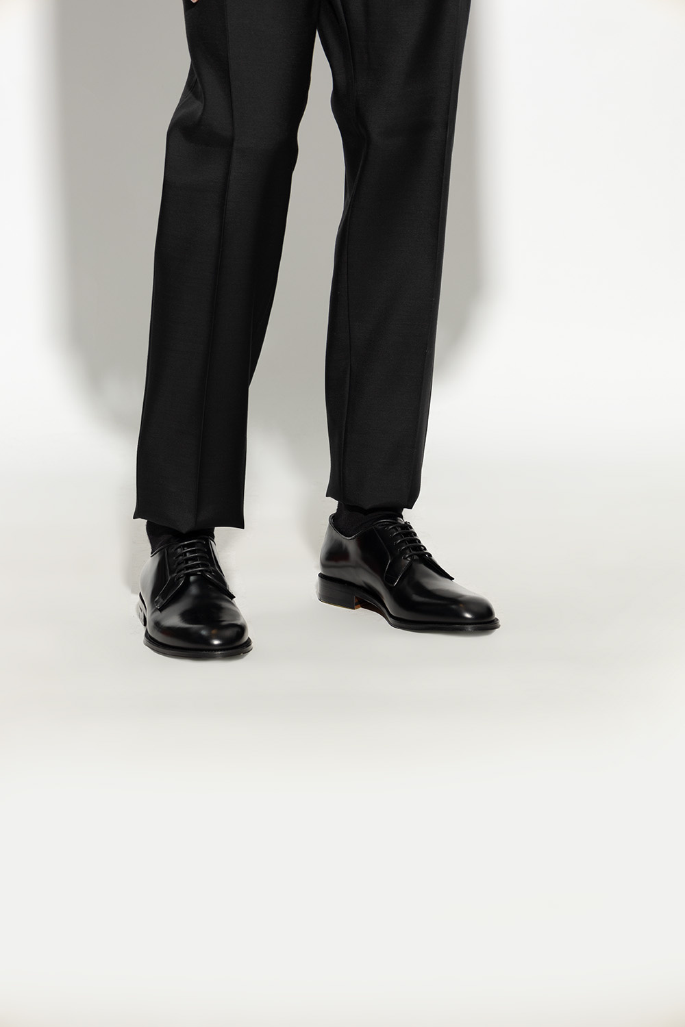 Dsquared2 Derby Shoes In Leather In Black