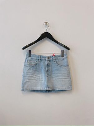 Diesel De-ron Denim Miniskirt In Blue