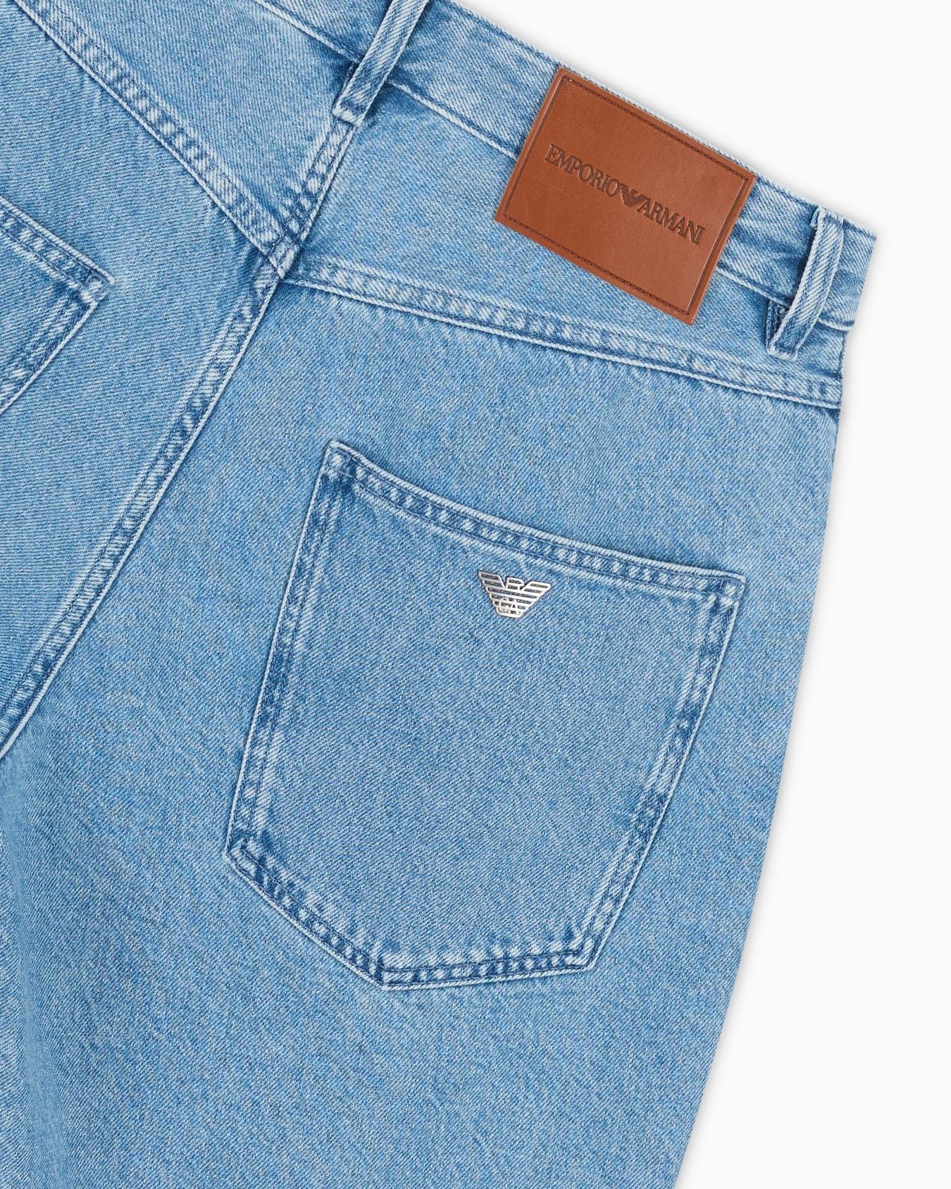 Emporio Armani Men's Denim Bermuda Shorts In Blue