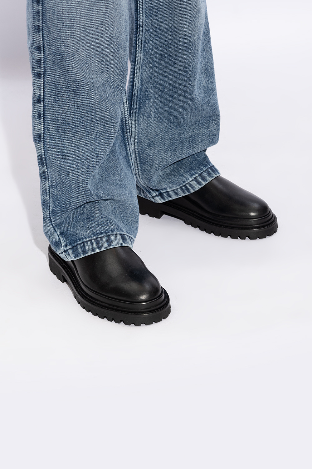 Isabel Marant Castay Leather Chelsea Boots In Black