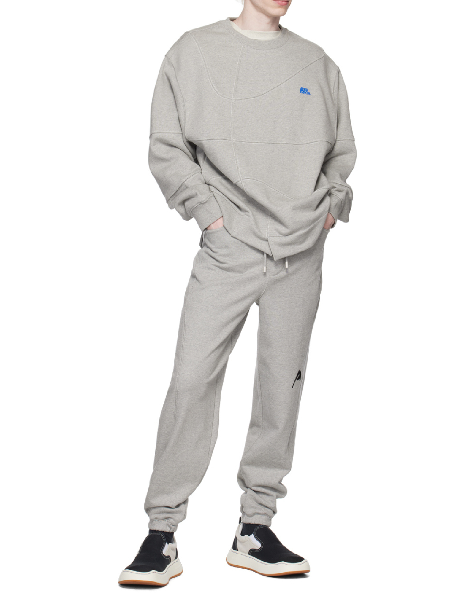 Ader Error Drawcord Elastic Waist Sweatpants In Gray