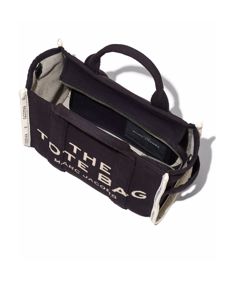 Marc Jacobs The Small Logo Jacquard Tote Bag In Black