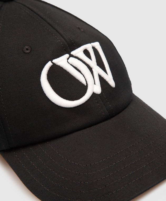 Off-white Drill Cap Baseball Curved Peak In Black