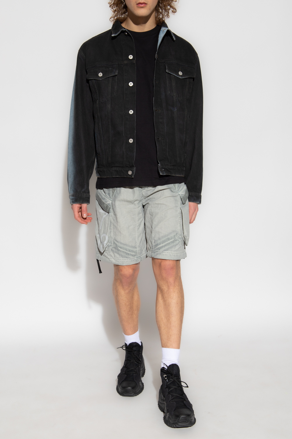 A-cold-wall* Faded-effect Cargo Shorts In Gray