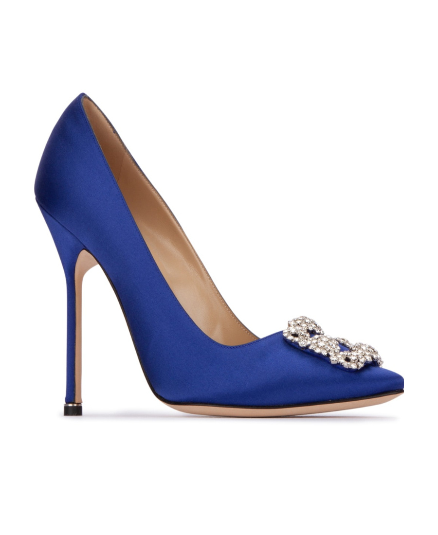 MANOLO BLAHNIK HANGISI CRYSTAL-EMBELLISHED 120MM PUMPS