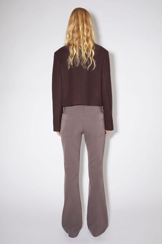 Acne Studios Low-rise Flared Trousers In Gray