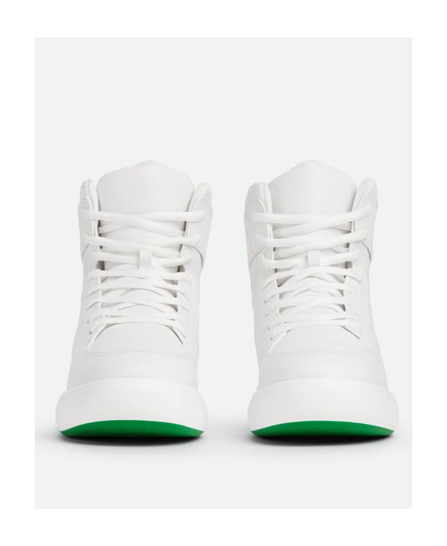 BOTTEGA VENETA BOTTEGA VENETA LOGO DETAILED HIGH-TOP SNEAKERS