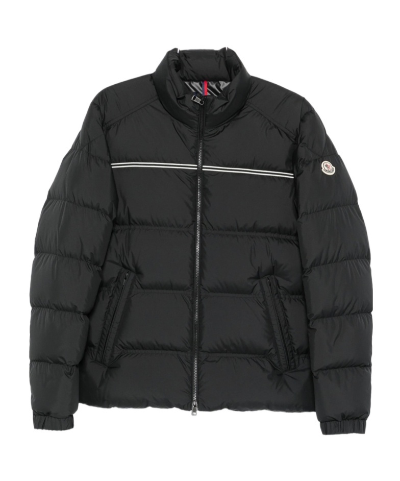 Moncler Long-sleeved Down Jacket In Black