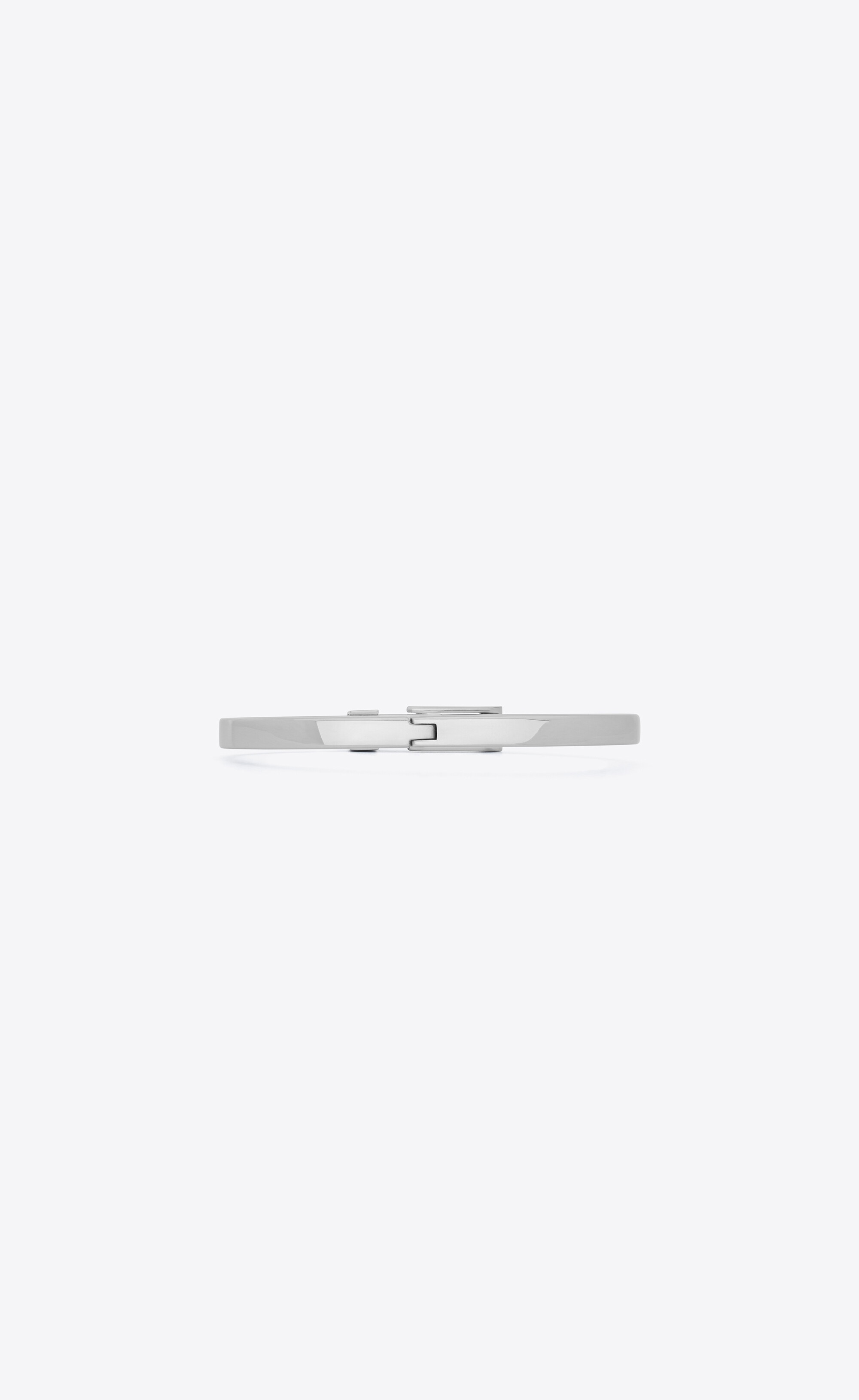 Saint Laurent Pin Buckle Detail Hinge Bracelet In White