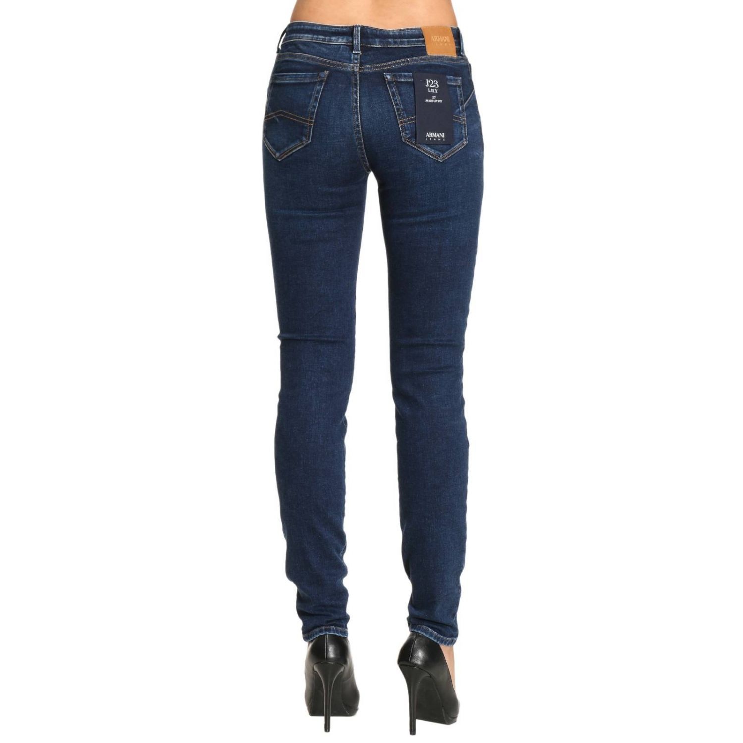Armani Jeans Logo Details Jeans In Blue