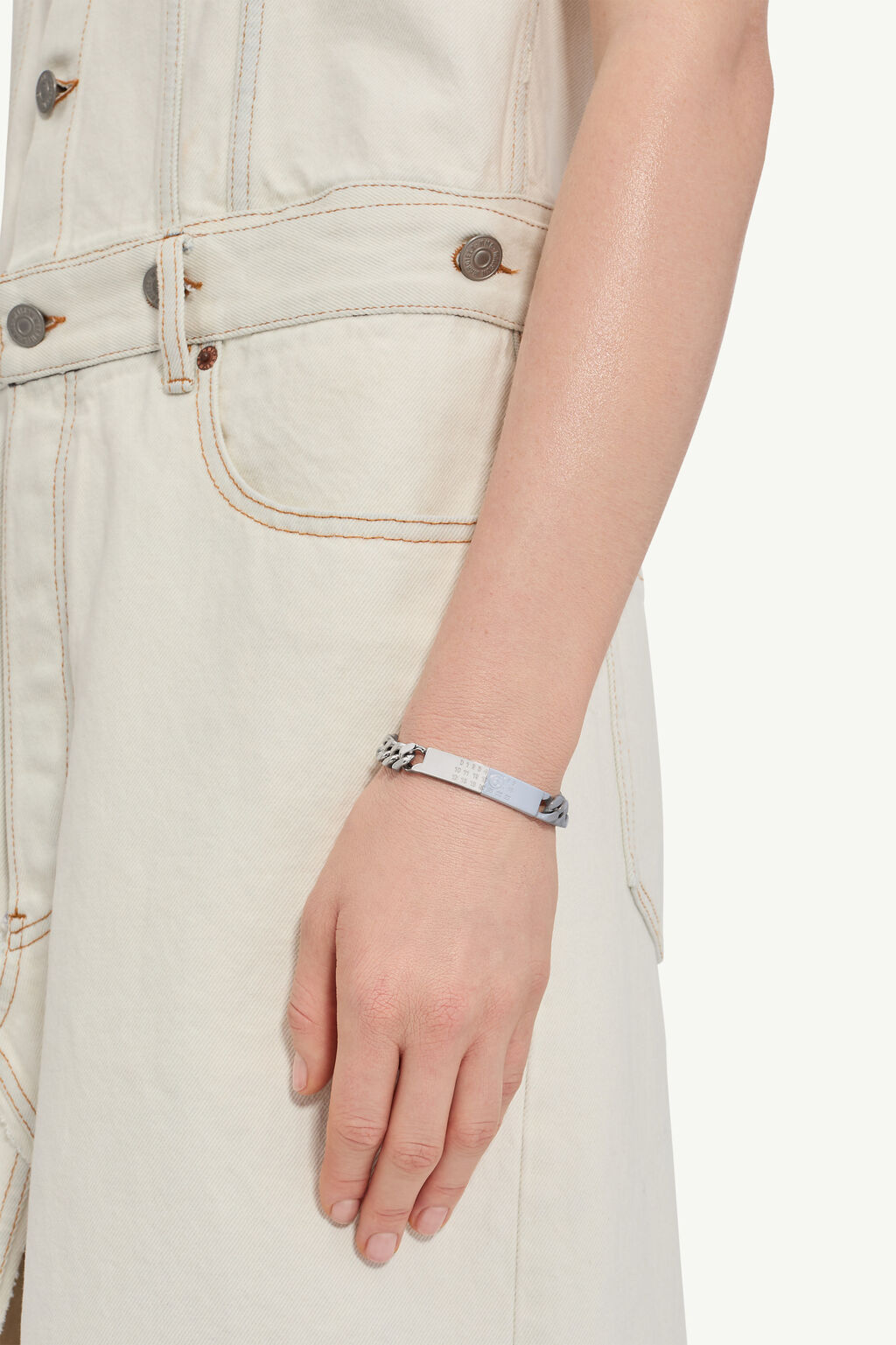 Mm6 Maison Margiela Chain Bracelet In Metallic