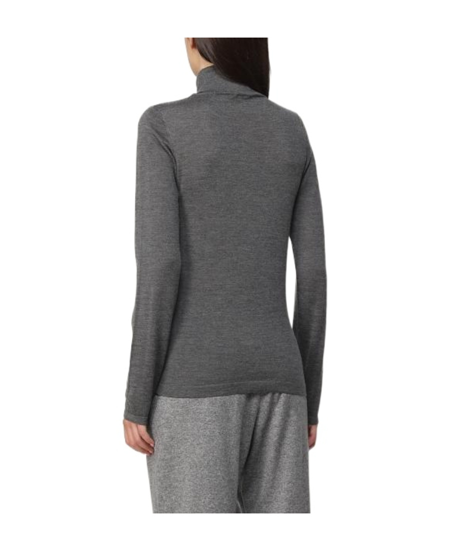 Brunello Cucinelli High-necked Sweater In Gray