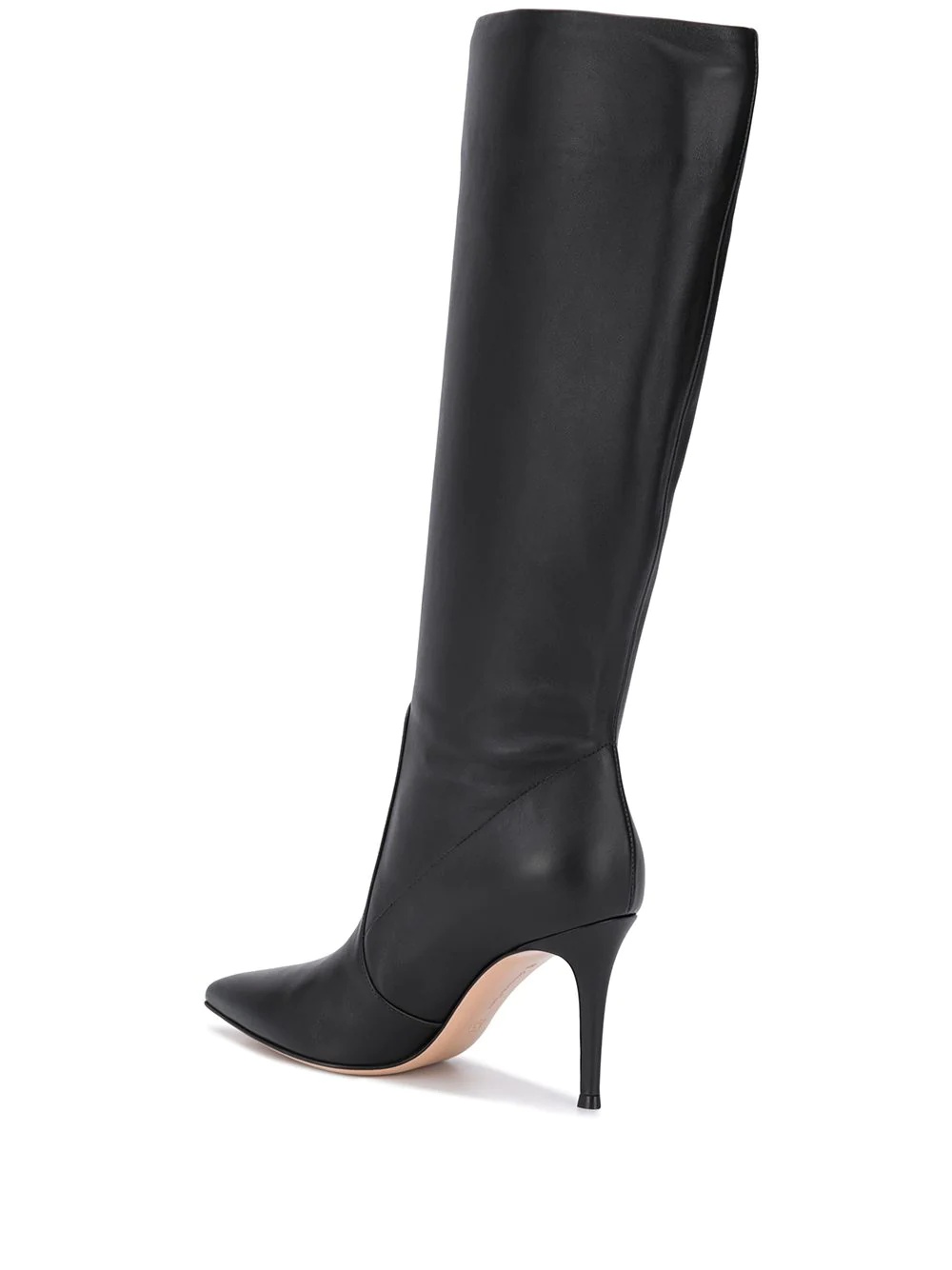 Gianvito Rossi Hansen 85 Leather Knee Boots In Black