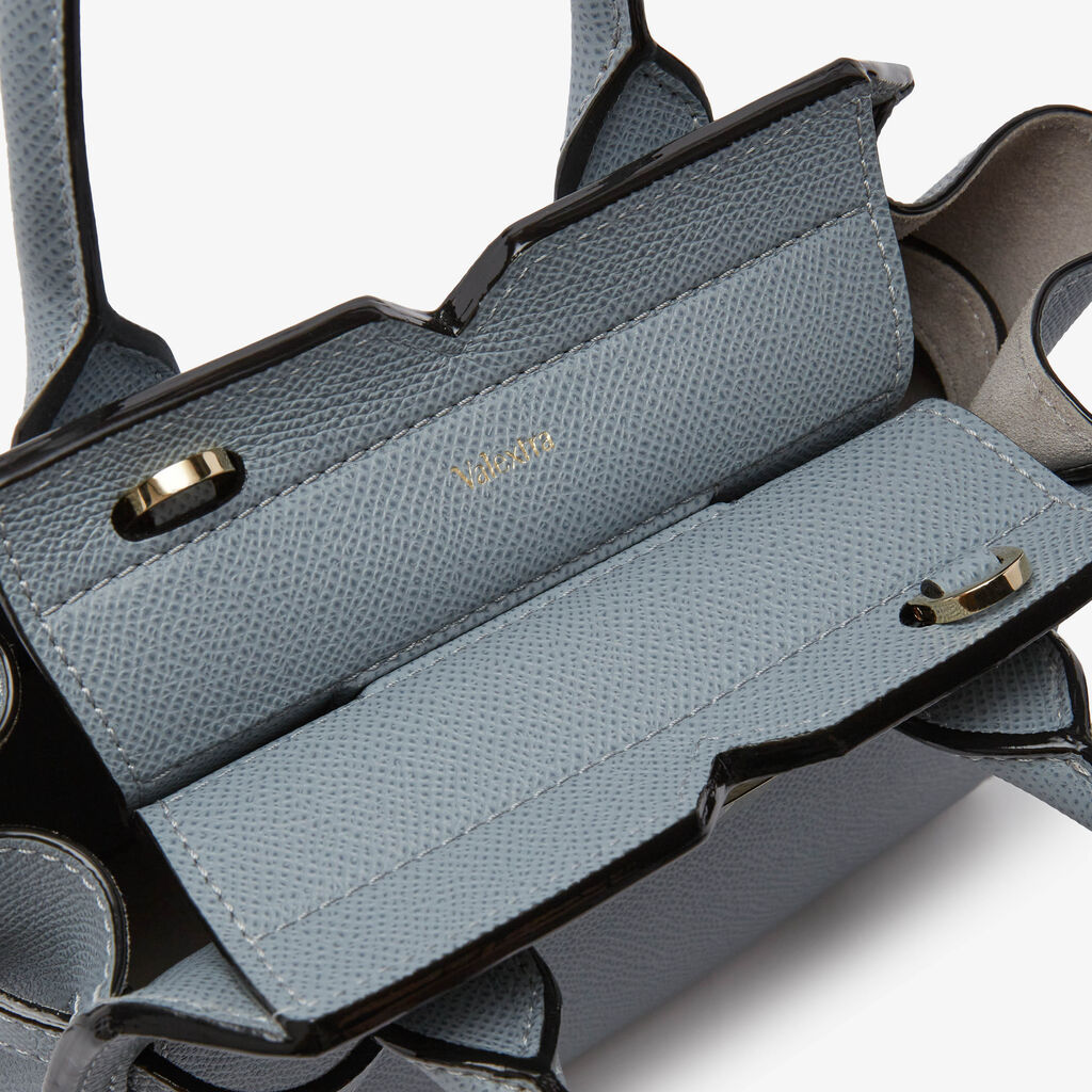 Valextra Double Handle Shoulder Bag In Gray
