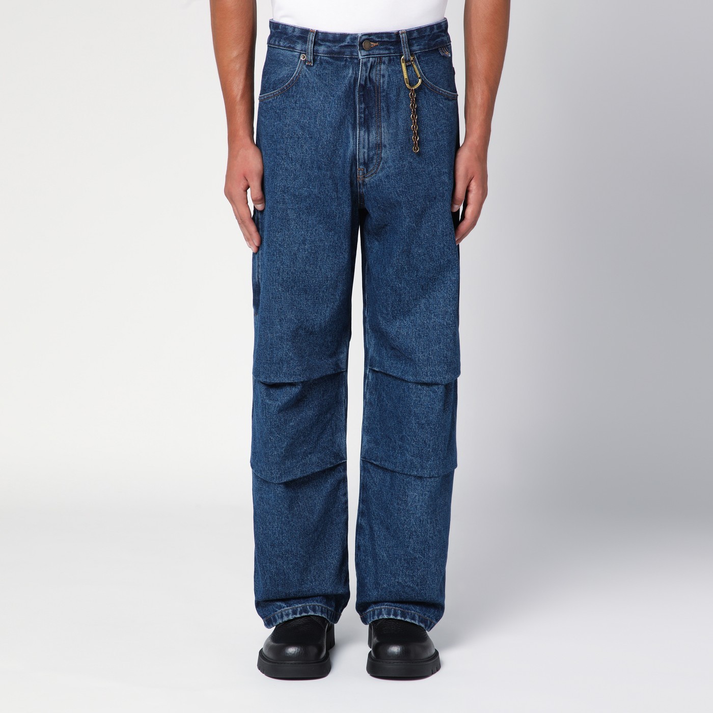 Darkpark Basic Wide-leg Jeans In Blue