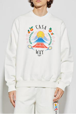Casablanca Cotton Crew Neck Sweatshirt With Graphic Print
