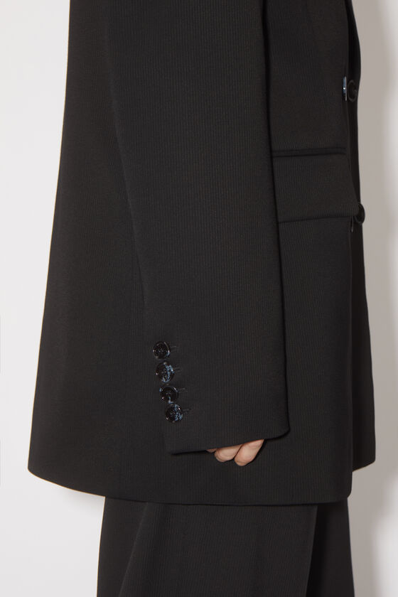 Acne Studios Double-breasted Cotton-blend Blazer In Black