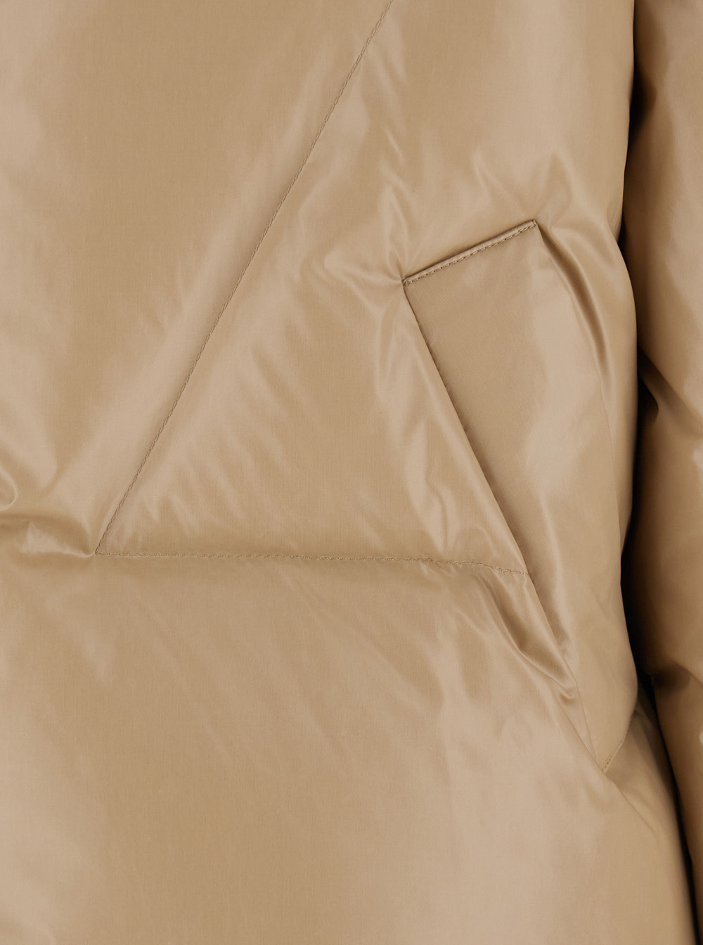 Khrisjoy 'khris' Beige Down Jacket With Logo Detail In Tech Fabric Woman In Nude