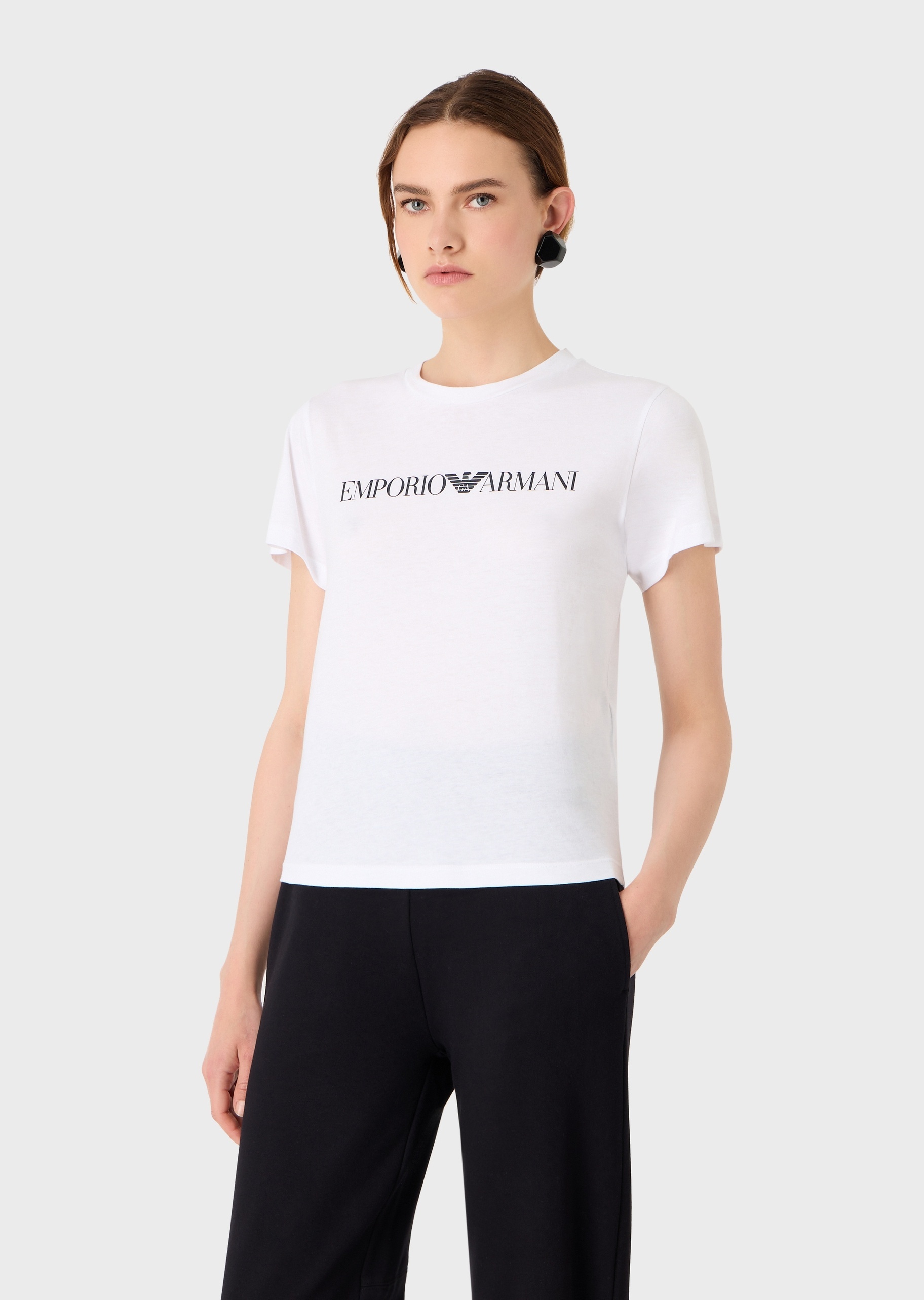 EMPORIO ARMANI LOGO-PRINT SHORT-SLEEVE T-SHIRT