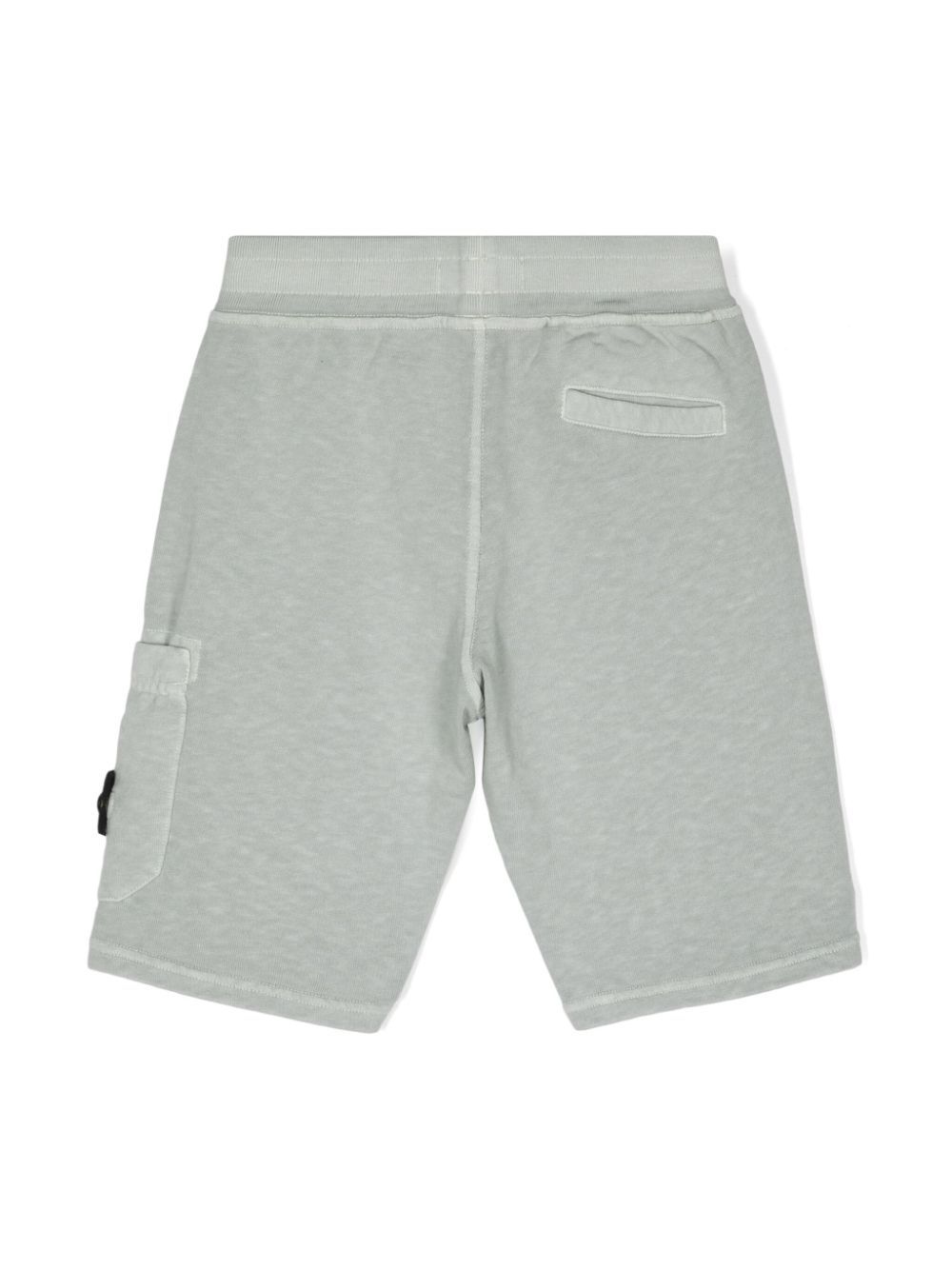 Stone Island Elastic Waistband Shorts In Gray