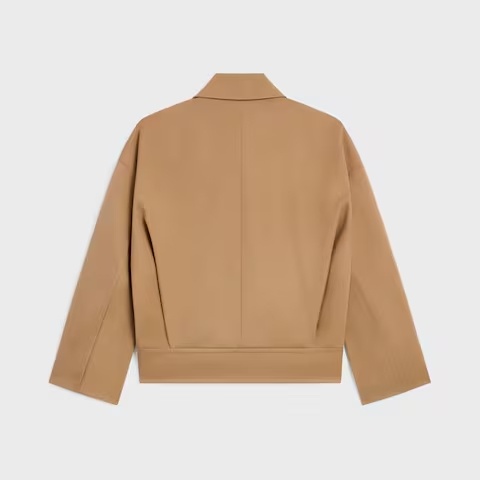 Celine Women Wool And Cashmere Bomber Jacket In Brown