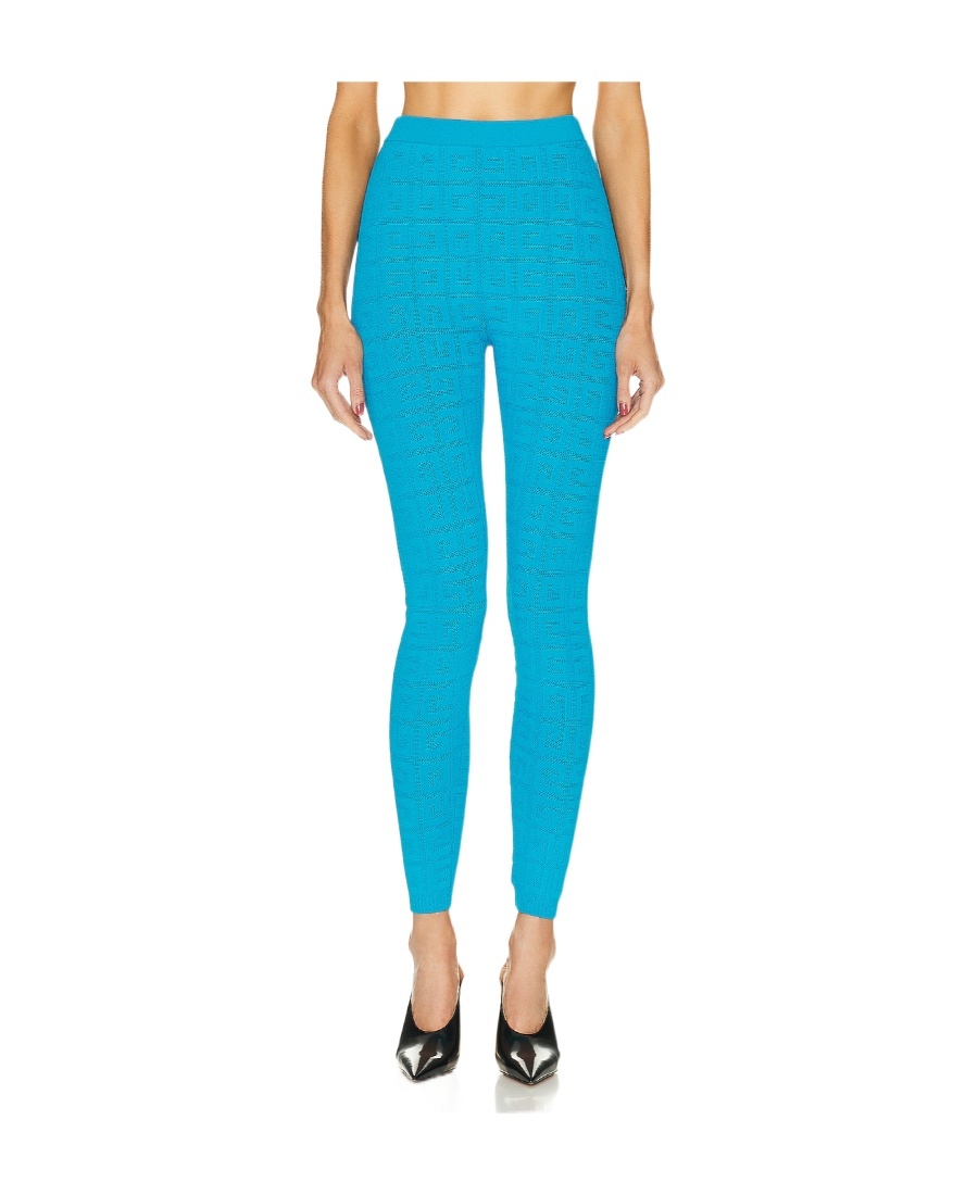 Givenchy Leggings In 4g Jacquard In Blue