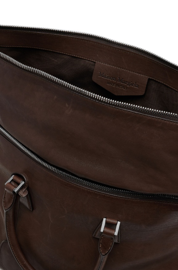 Maison Margiela Large Tote Bag In Brown