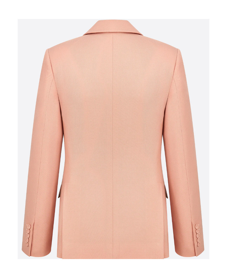 Dior Single-breasted Suit Jacket In Nude
