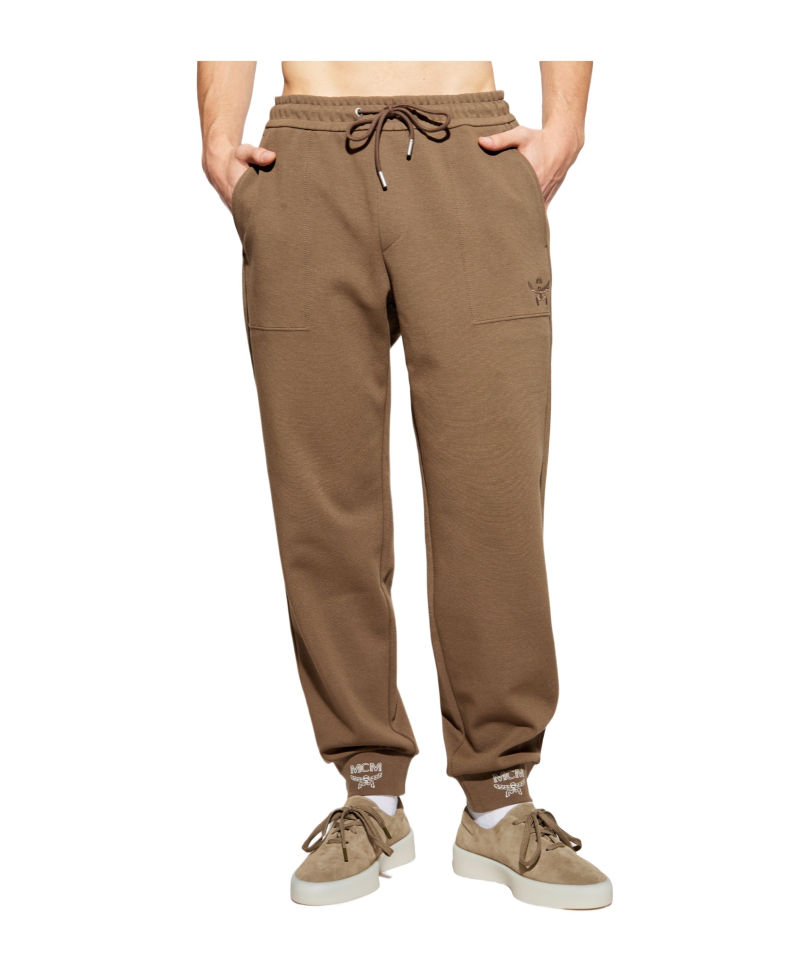 Mcm Drawstring Sweatpants In Brown